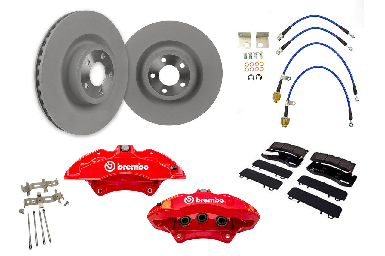 Steeda Mustang Bullitt 6-Piston 15" Front Brembo Brake Upgrade Kit - Red (2015-2025)