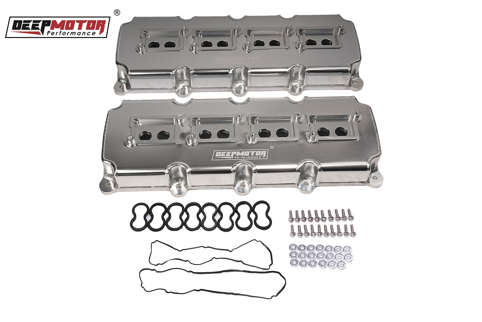 Deepmotor Aluminum Fabricated Valve Covers for Gen 3 III Hemi 5.7L 6.1L 6.4L SIL