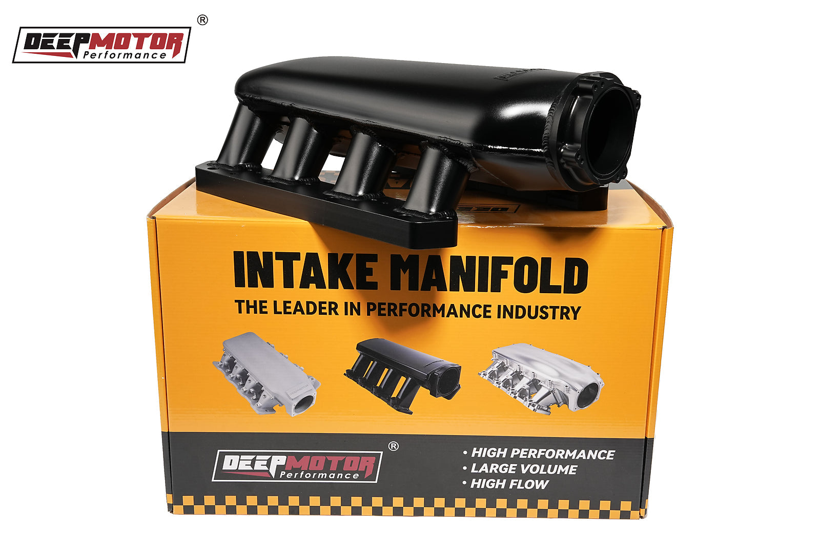 Deepmotor 90mm Big Volume 9.6L Intake Manifold +Fuel Rail for Hemi Gen III Black