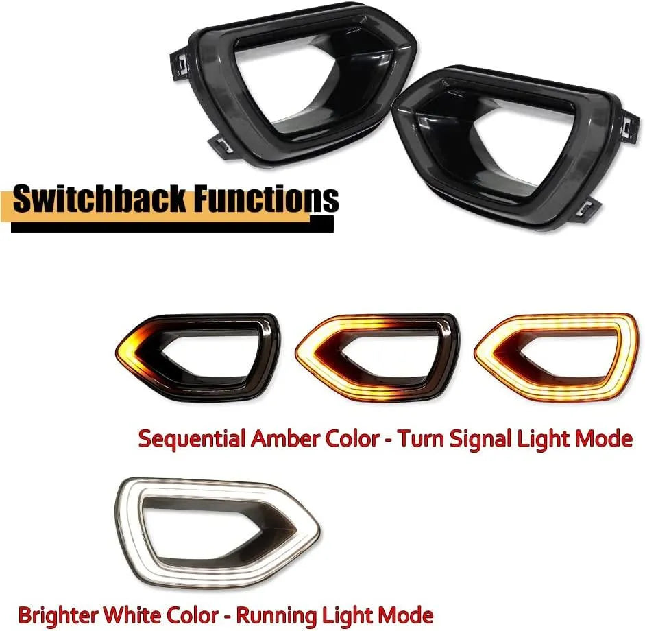Ikon Motorsports 2015-2023 Dodge Charger SRT Smoke White DRL/Yellow Signal LED Lights