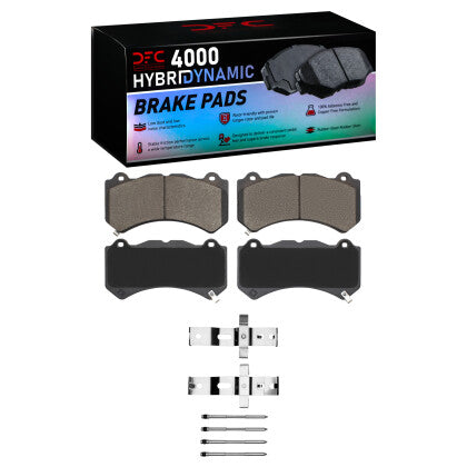 DFC 2015-2023 Dodge Challenger / Charger 6 Piston Front 4000 HybriDynamic Brake Pads and Hardware Kit