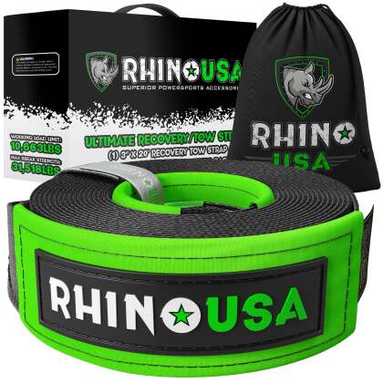 Rhino USA Recovery Tow Strap 3Inx30Ft