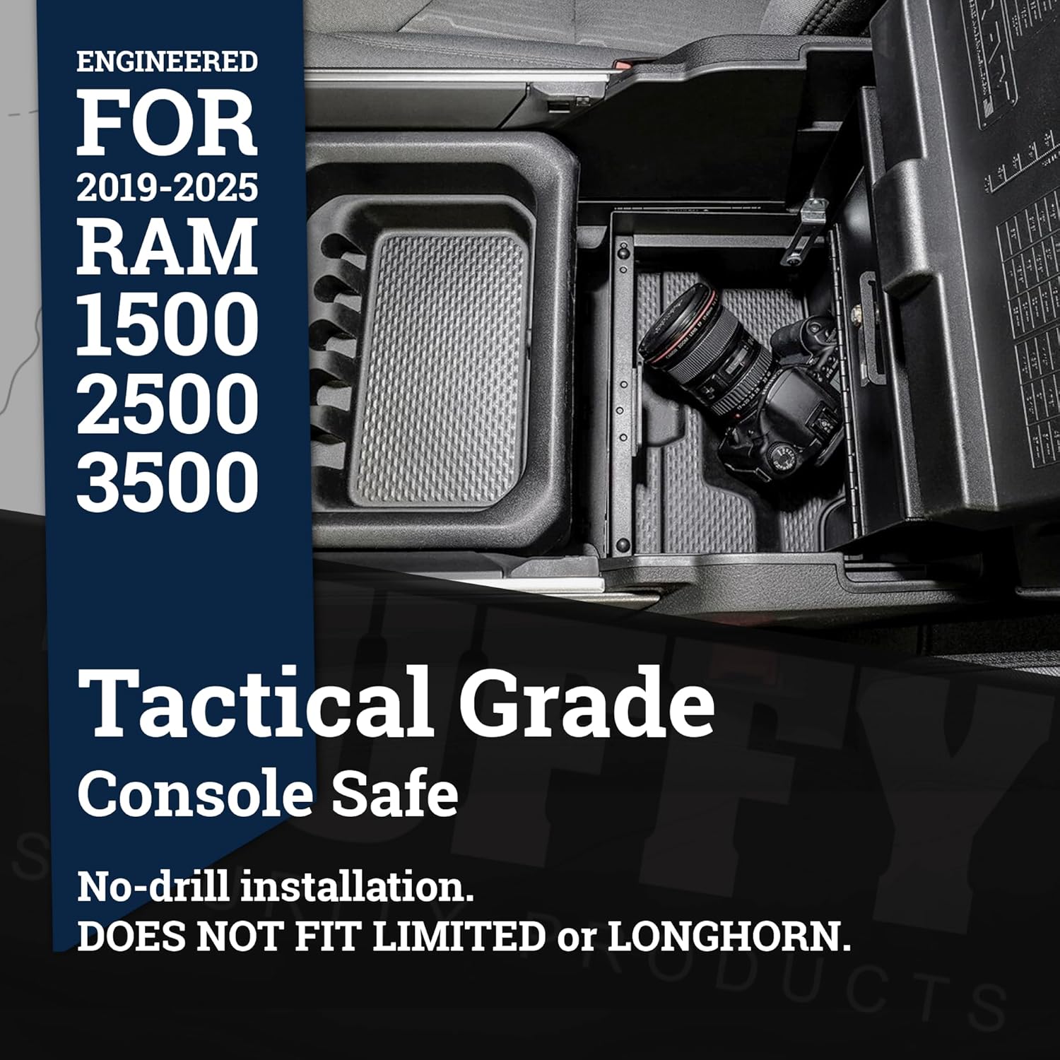 TUFFY SECURITY CENTER CONSOLE SAFE 2019-2026 RAM 1500, RHO & TRX
