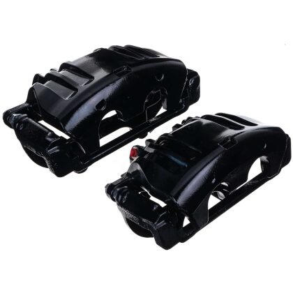 PowerStop 2008-2023 Dodge Charger Front Black Calipers - Pair (w/Bracket)