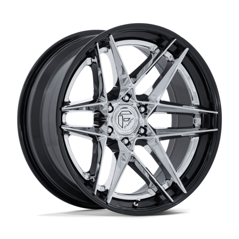Fuel Flight Chrome W Gloss Black Lip Wheel 6x139.7