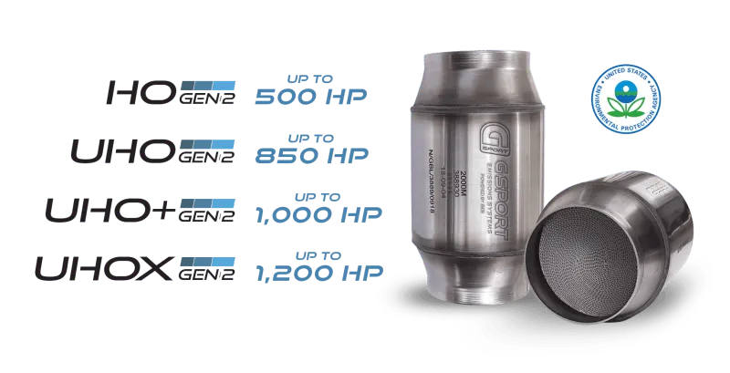GESI G-Sport 400 CPSI GEN 2 EPA Compliant 3.0in Inlet/Out Catalytic Converter-4.5in x 4in 500-850HP