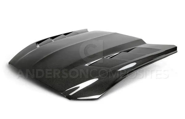 Anderson Composites 2015 - 2017 MUSTANG DOUBLE SIDED CARBON FIBER HEAT EXTRACTOR HOOD