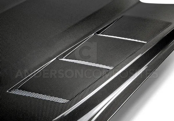 Anderson Composites 2015 - 2017 MUSTANG DOUBLE SIDED CARBON FIBER HEAT EXTRACTOR HOOD