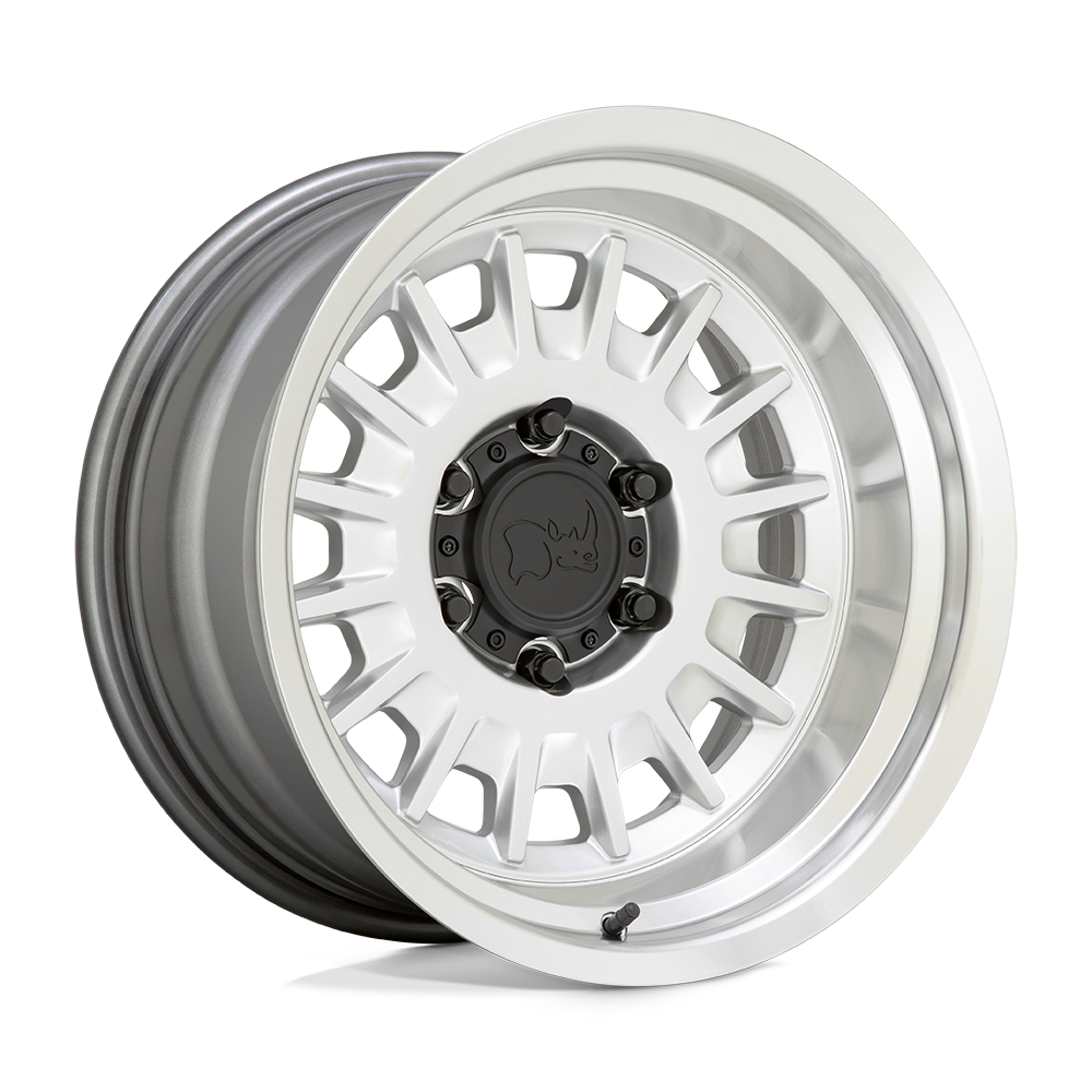 Black Rhino ALISO Gloss Silver W/ Mirror Cut 6x139.7 Wheels - product view 2