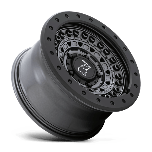Black Rhino BARRICADE Gun Black W/ Black Rock Guard 6x139.7 Wheels - product view 2