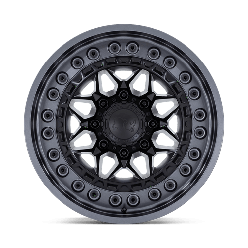Black Rhino ALPHA Matte Black W/ Gunmetal Lip 6x139.7 Wheels - product view 3