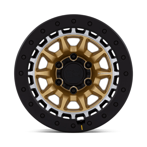 Black Rhino TUSK Matte Gold W/ Machined Ring 6x139.7 Wheels - product view 3