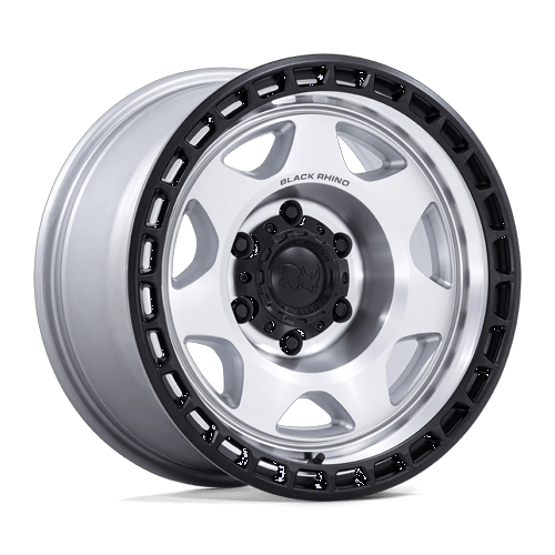 Black Rhino VOYAGER Silver Machined W/ M-Black Lip 6x139.7 Wheels - product view 1