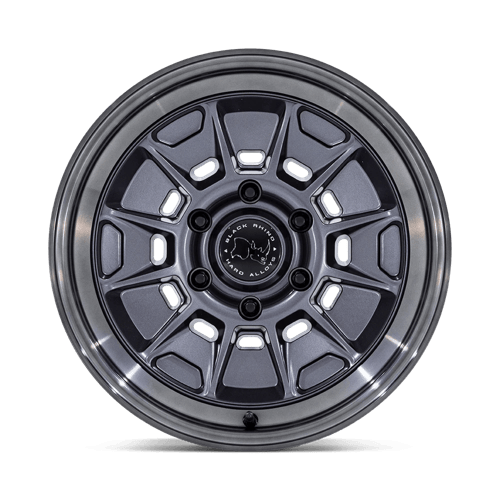 Black Rhino MONDO Matte Gunmetal W/ G-Gray Lip 6x139.7 Wheels - product view 3