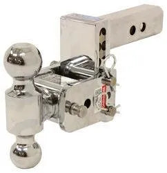B&W Tow & Stow 2-Ball Mount - 2" Hitch - 3" Drop, 3-1/2" Rise - 10K - Chrome