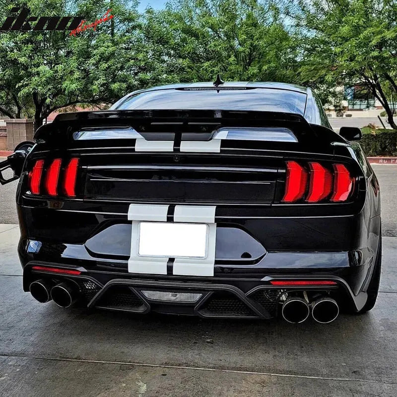 2015-2023 Ford Mustang 2DR GT500 Smoke Spoiler Gurney Flap Wicker Bill