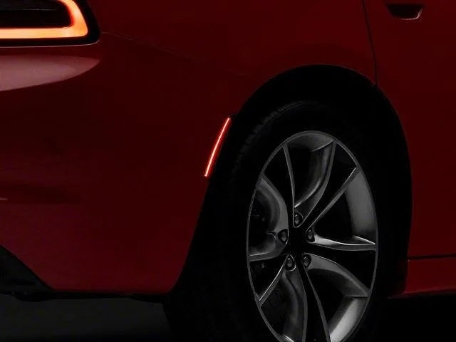 Raxiom Axial Series LED Side Marker Lights; Front and Rear; Smoked (15-23 Charger)