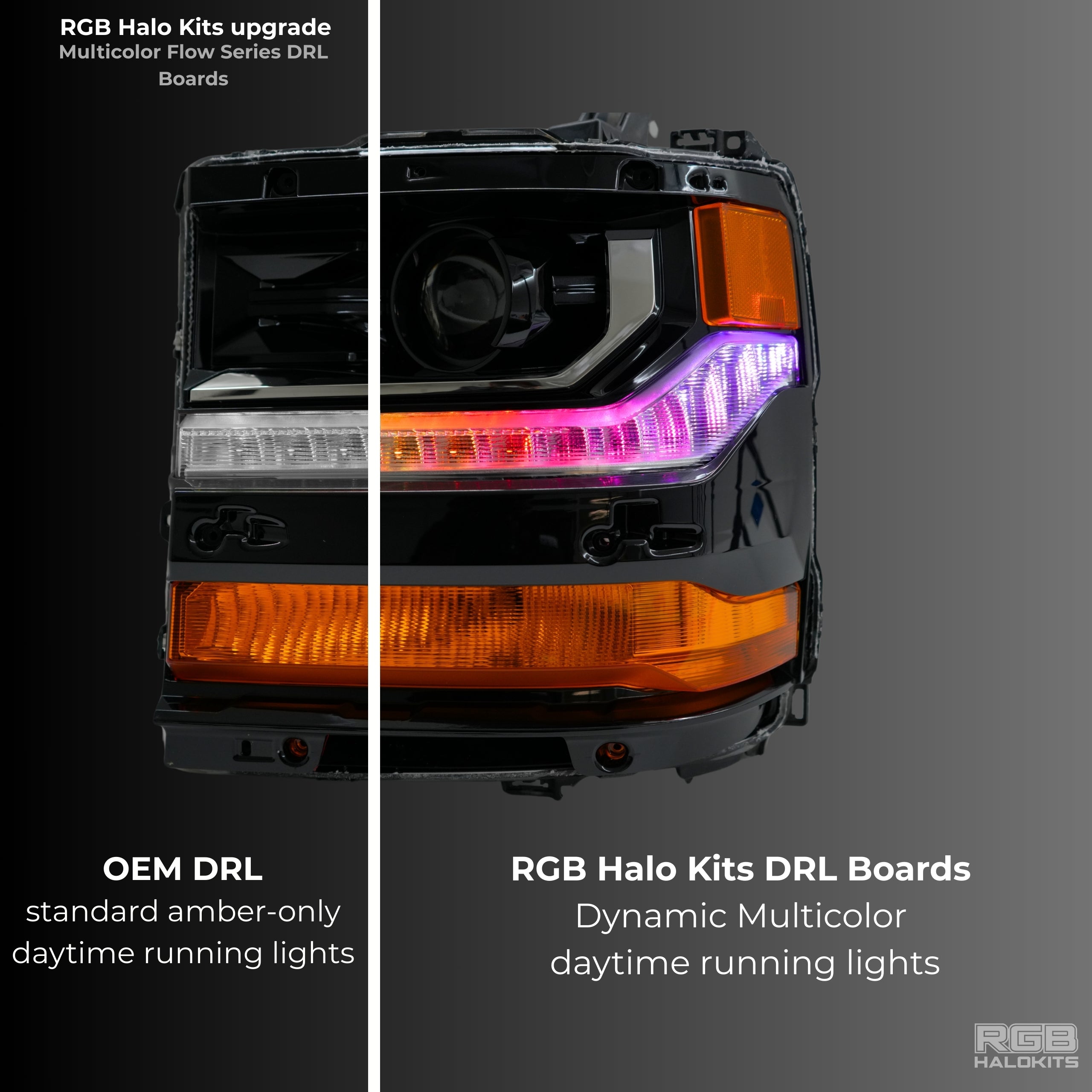Chevrolet Silverado Multicolor Flow Series DRL Boards (2016-2018)