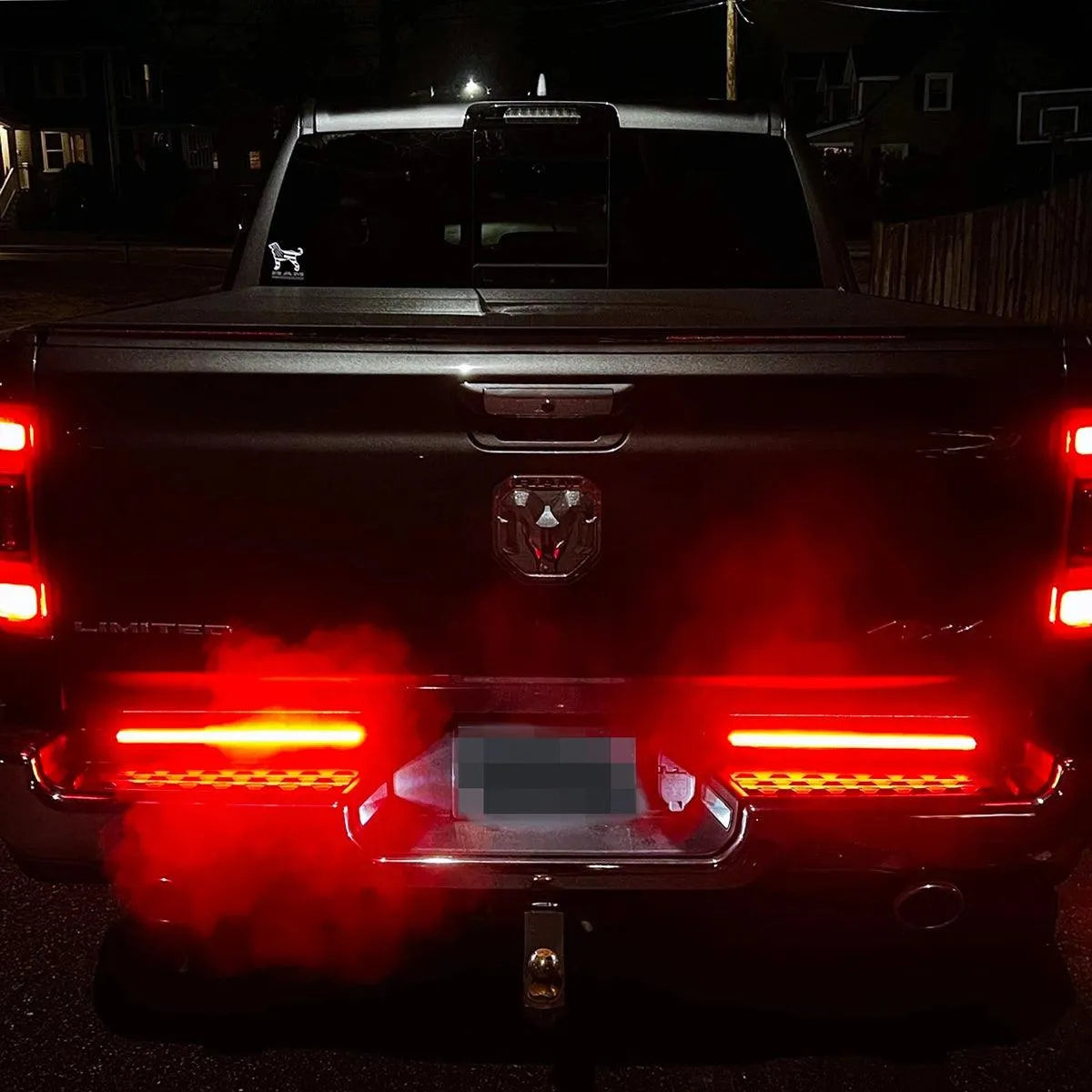 Putco 18" Pair Blade LED Tailgate Light Bar Red/White LEDs & Plug-N-Play Quick Connect Harness - Ram Truck 2019-2023