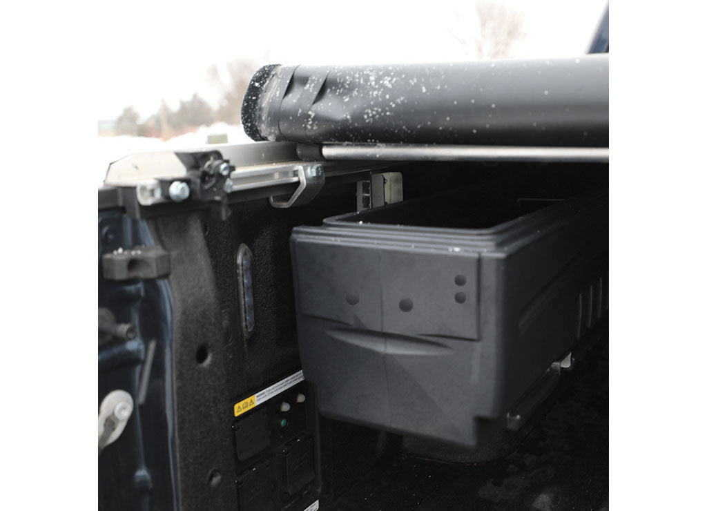 DÜHA Side Toolbox and Gear Storage "Humpstor" | Available in Open and Lockable Versions for Both Trucks with Tonneau or Toppers