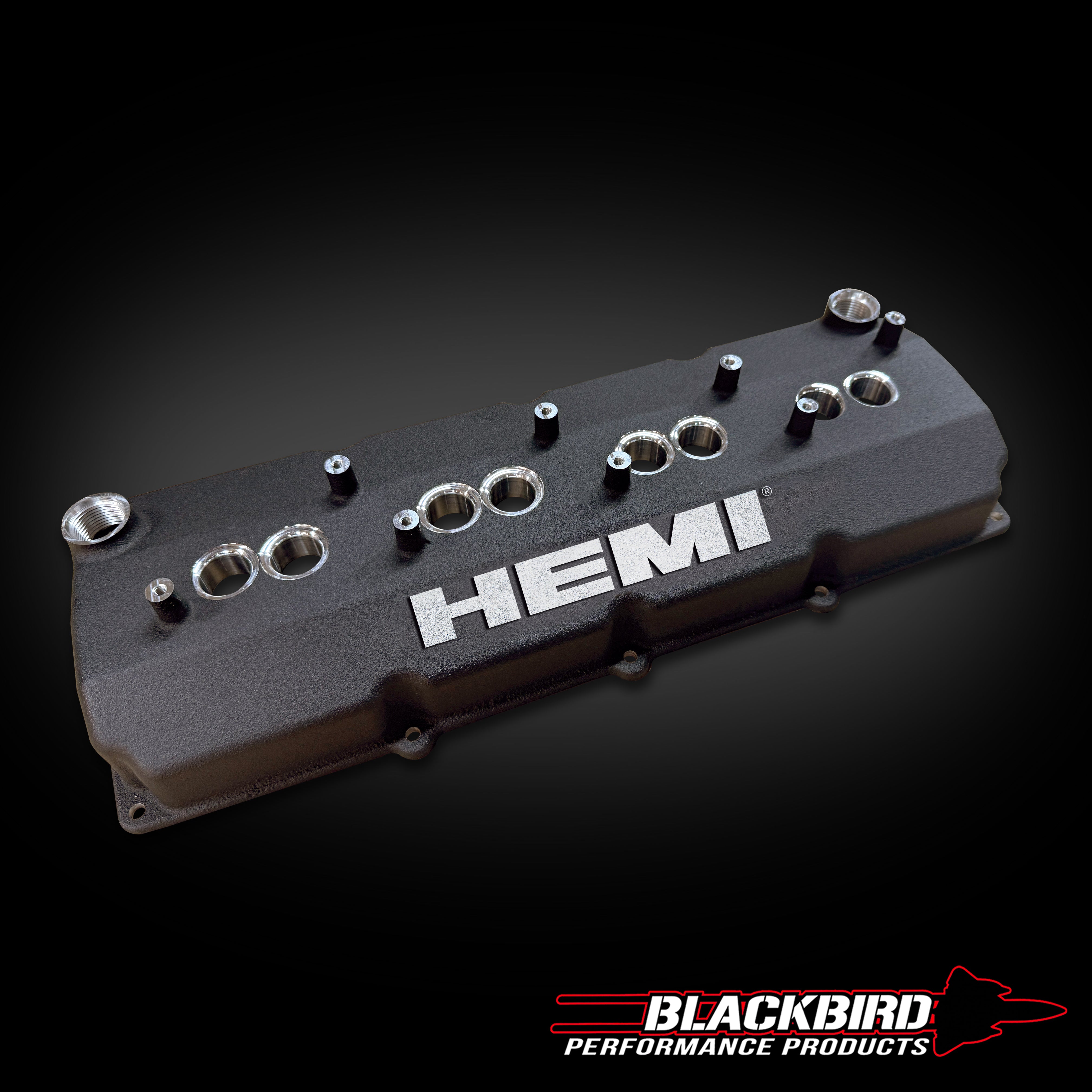 Blackbird Performance Hemi Logo Cast Valve Covers