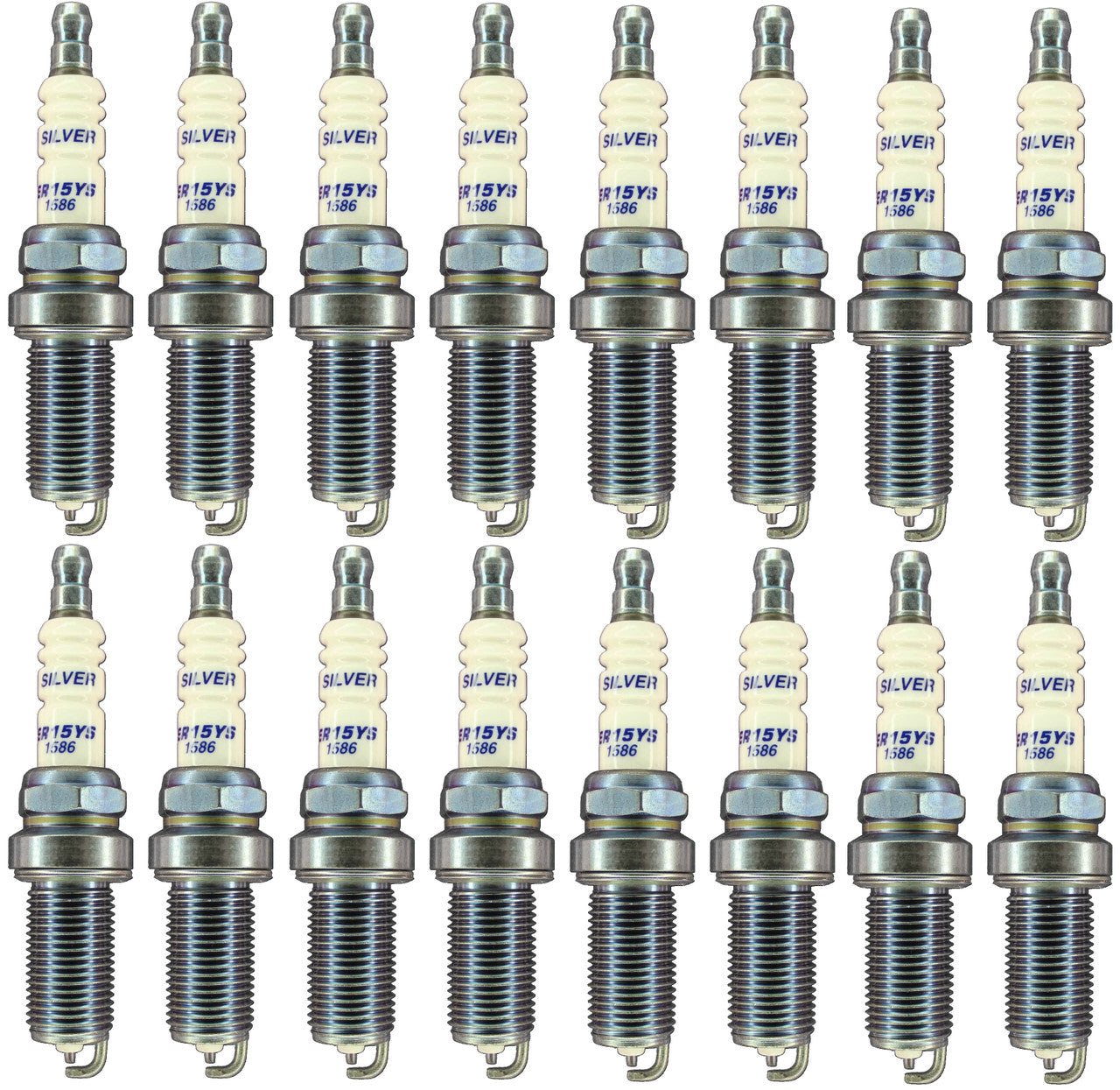 Brisk Brisk ER15YS Silver Racing Spark Plug Set Heat Range 15 Projected Tip for 09-25 5.7L VVT & 15-25 6.2L HEMI