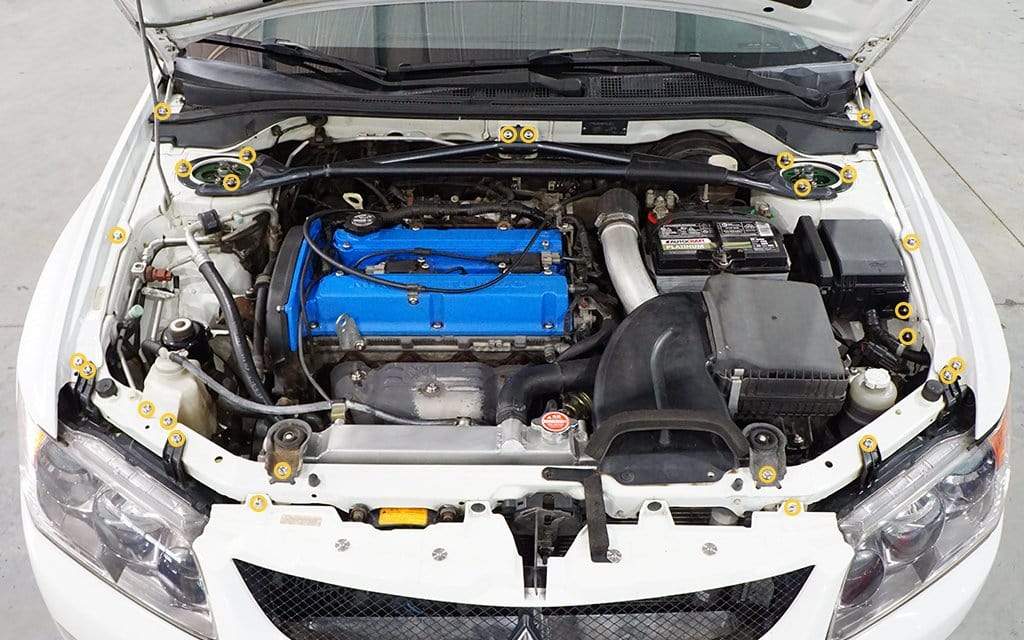 Stage 1 Titanium Hardware Engine Bay Kit - Mitsubishi Evo VIII