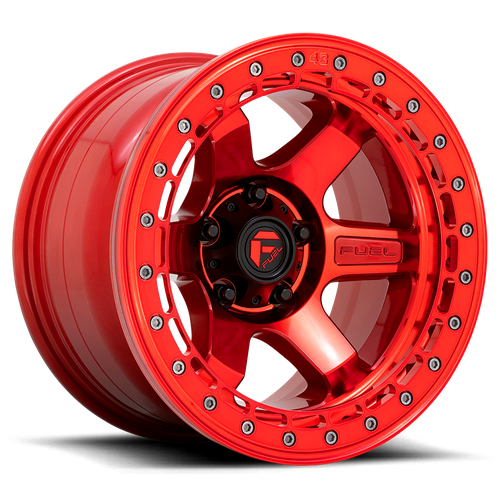 Fuel BLOCK BEADLOCK Candy Red W/ Candy Red Ring 6x139.7 Wheels - product view 1