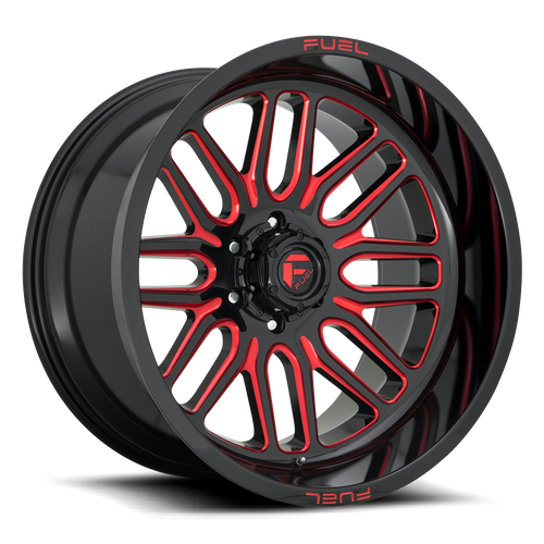 Fuel IGNITE Gloss Black Red Tinted Clear 6x139.7 Wheels - product view 1