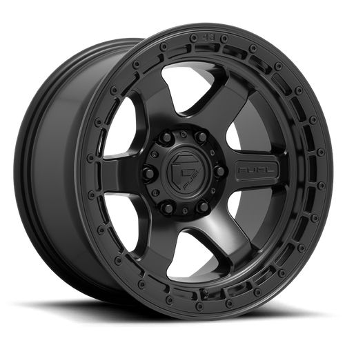 Fuel BLOCK Matte Black W/ Black Ring 6x139.7 Wheels - product view 1