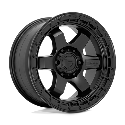 Fuel BLOCK Matte Black W/ Black Ring 6x139.7 Wheels - product view 3
