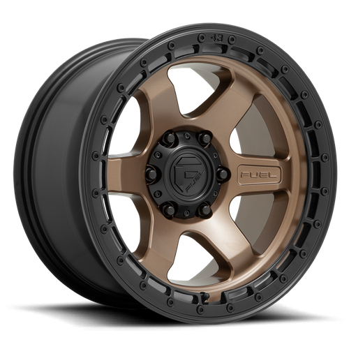 Fuel BLOCK Matte Bronze W/ Black Ring 6x139.7 Wheels - product view 1