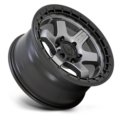 Fuel BLOCK Matte Gunmetal W/ Black Ring 6x139.7 Wheels - product view 4