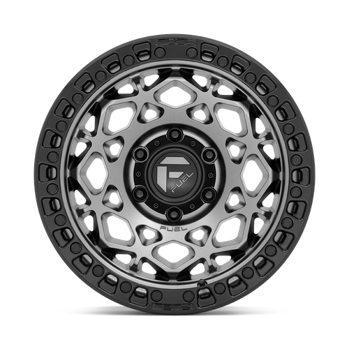 Fuel UNIT Gunmetal W/ Matte Black Ring 6x139.7 Wheels - product view 3
