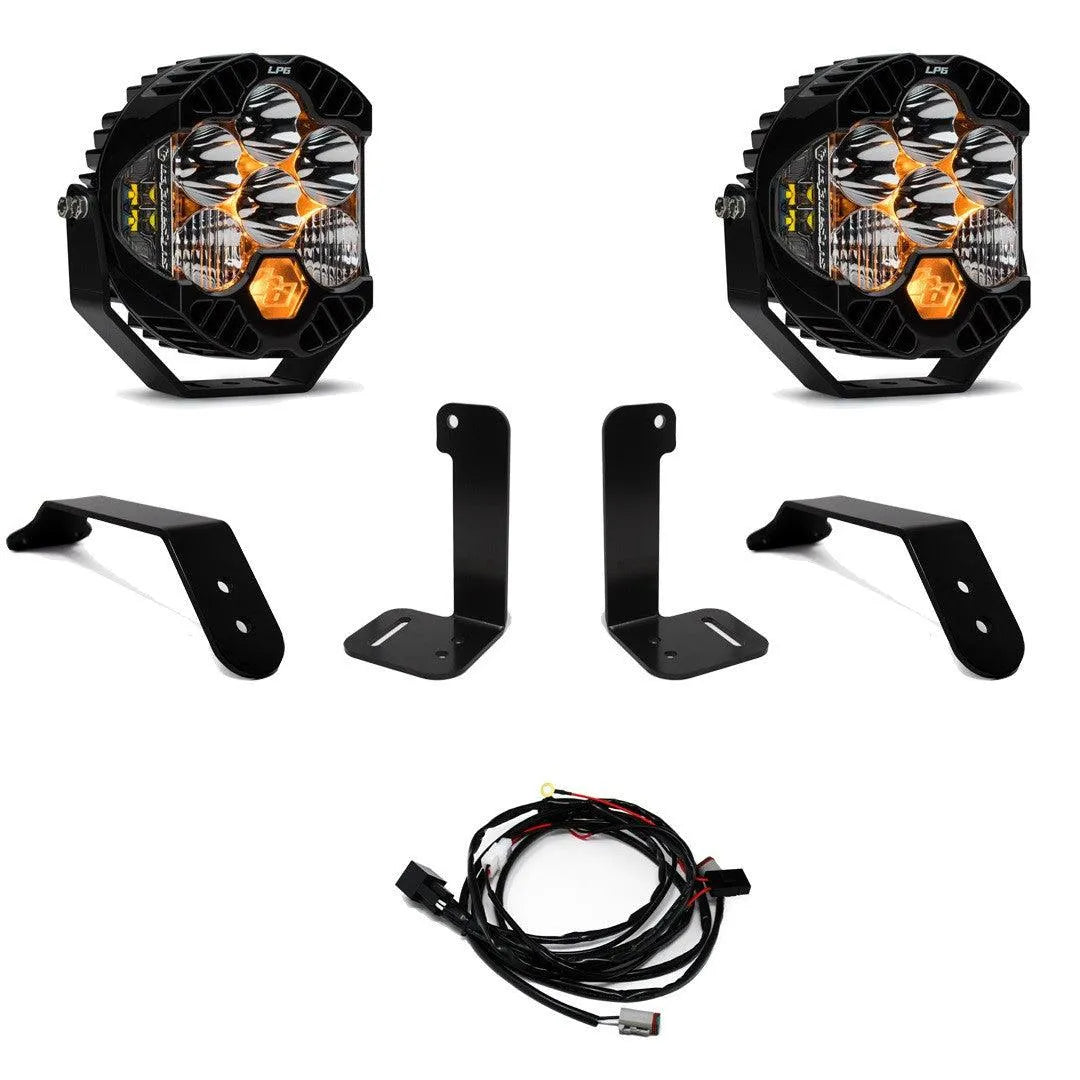 Jeep JL/JT LP6 Pro Bumper Light Kit - Jeep 2020-24 Gladiator; 2018-24 Wrangler JL; NOTE: w/ OE Plastic Bumper