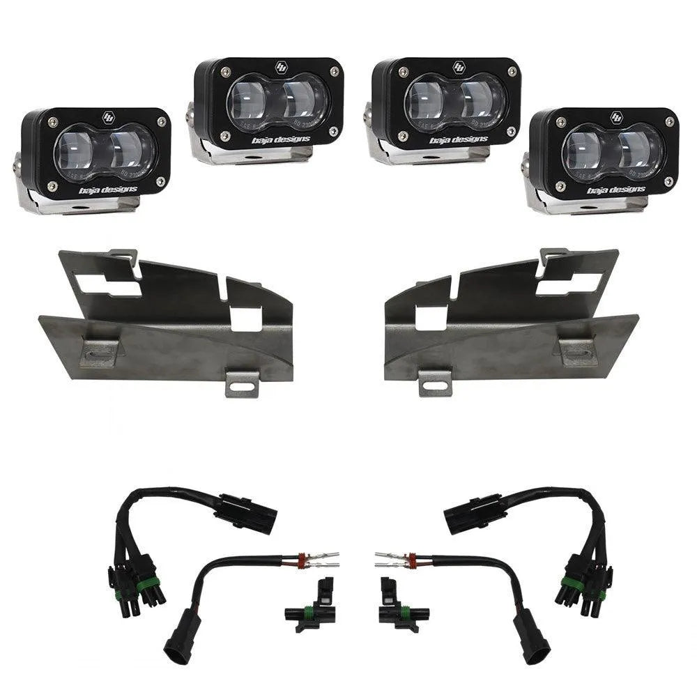 Baja Designs Dodge/Ram Dual S2 SAE Fog Pocket Light Kit - Ram 2019-23 1500 Rebel; 2021-23 1500 TRX & RHO