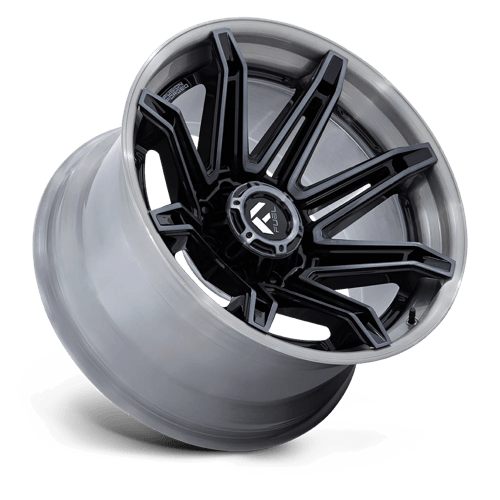 Fuel BRAWL Gloss Black Brushed Dark Tint 6x139.7 Wheels - product view 2