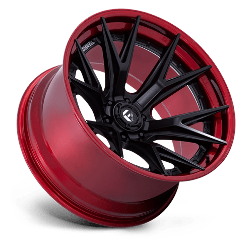 Fuel CATALYST Matte Black W/ Candy Red Lip 6x139.7 Wheels - product view 2