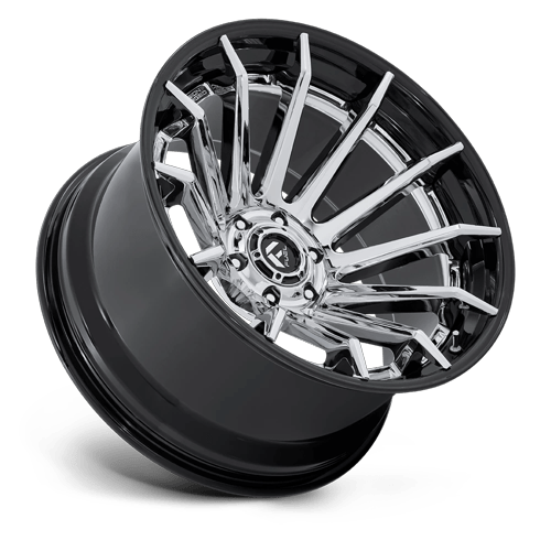 Fuel BURN Chrome W/ Gloss Black Lip 6x139.7 Wheels - product view 2