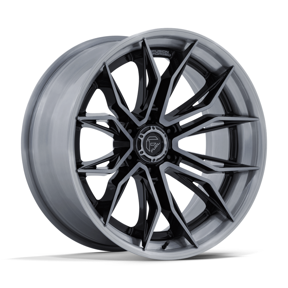 Fuel MUTINY Gloss Black Brushed Dark Tint 6x139.7 Wheels - product view 4