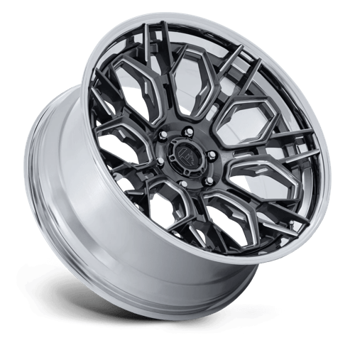 Fuel HIVE Gloss Gunmetal W/ Chrome Lip 6x139.7 Wheels - product view 2