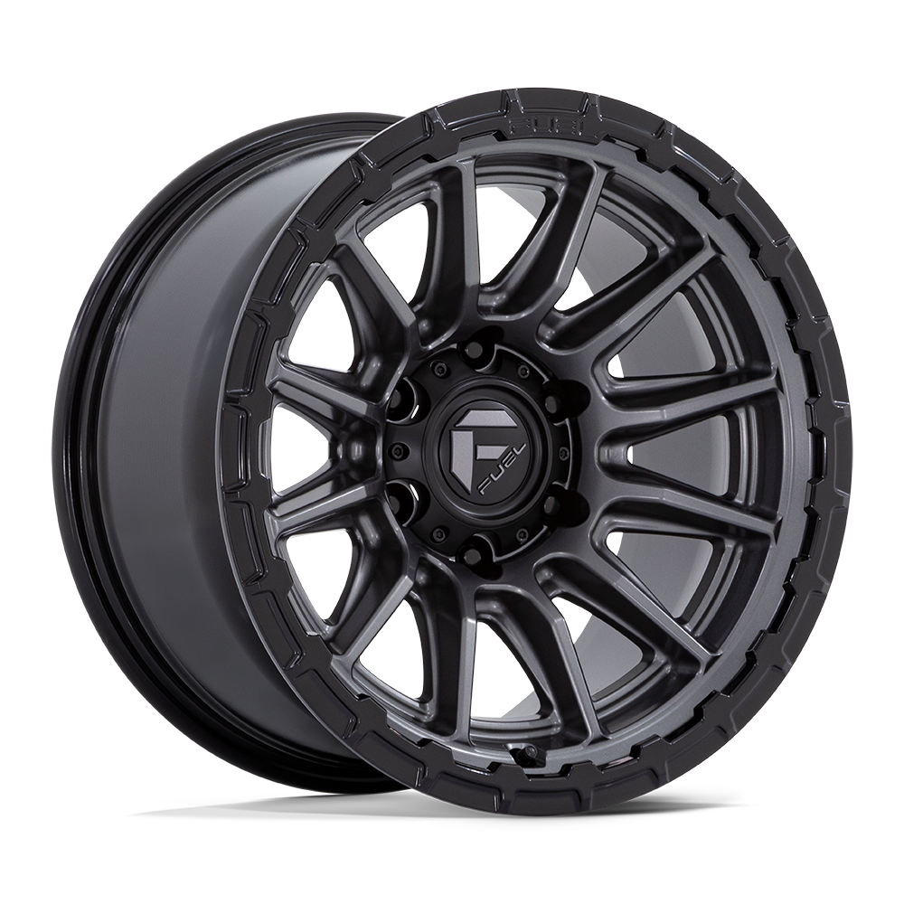 Fuel PISTON Matte Gunmetal Gloss Black Lip 6x139.7 Wheels - product view 4