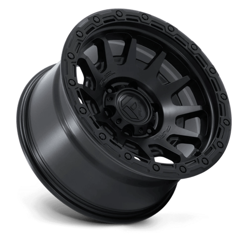 Fuel FORTRESS Matte Black W/ Gloss Black Lip 6x139.7 Wheels - product view 2