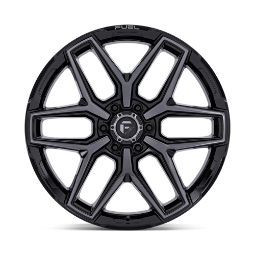 Fuel FLUX Gloss Black Brush Fc Gray Dddt 6x139.7 Wheels - product view 3