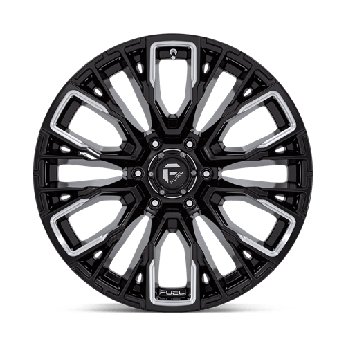 Fuel REBAR Gloss Black Milled 6x139.7 Wheels - product view 3