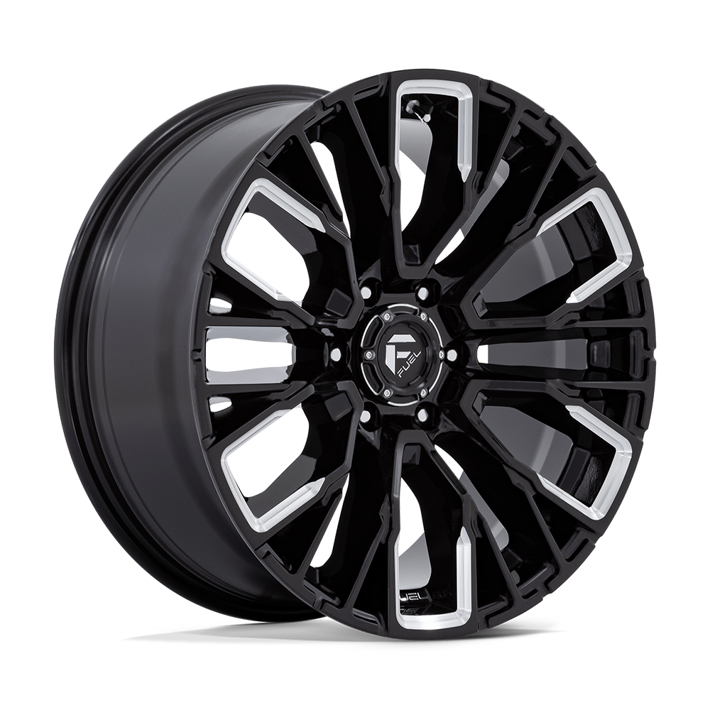 Fuel REBAR Gloss Black Milled 6x139.7 Wheels