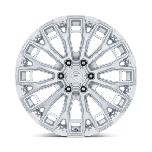 Fuel TRAX Gloss Silver W/ Machined Face 6x139.7 Wheels - product view 3