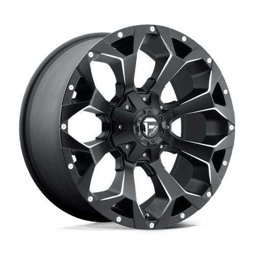 Fuel ASSAULT Gloss Black / Candy Orange 6x139.7 Wheels - product view 1