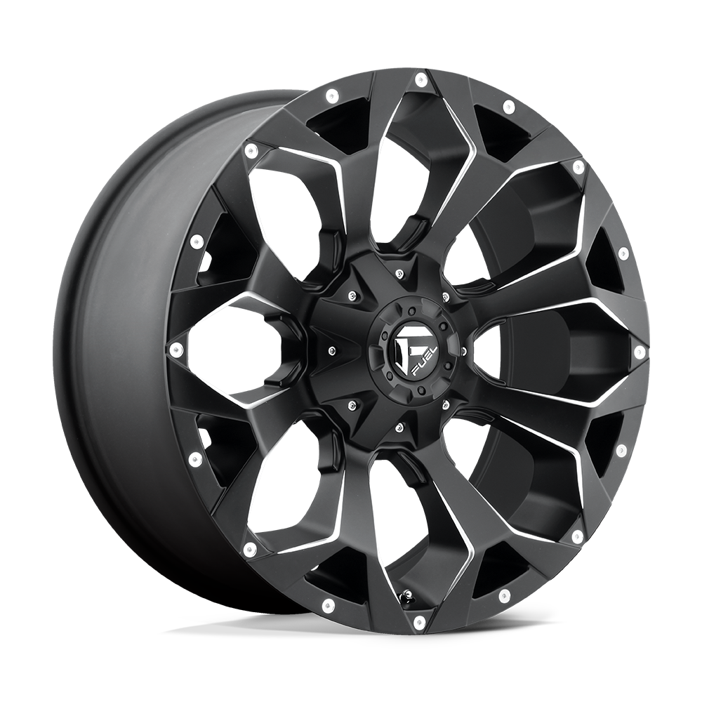 Fuel ASSAULT Gloss Black / Candy Orange 6x139.7 Wheels - product view 4