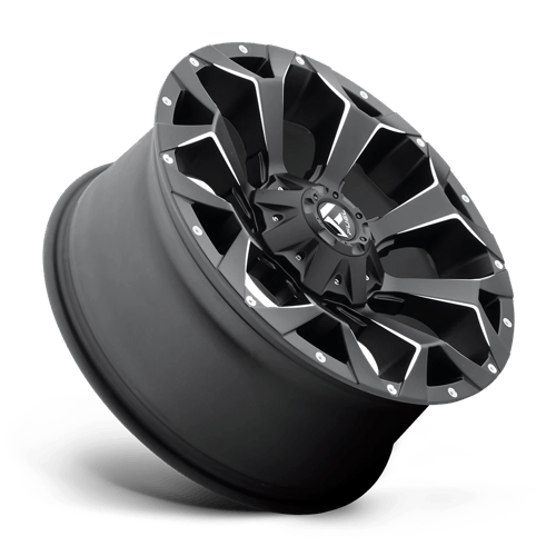 Fuel ASSAULT Gloss Black / Candy Orange 6x139.7 Wheels - product view 2
